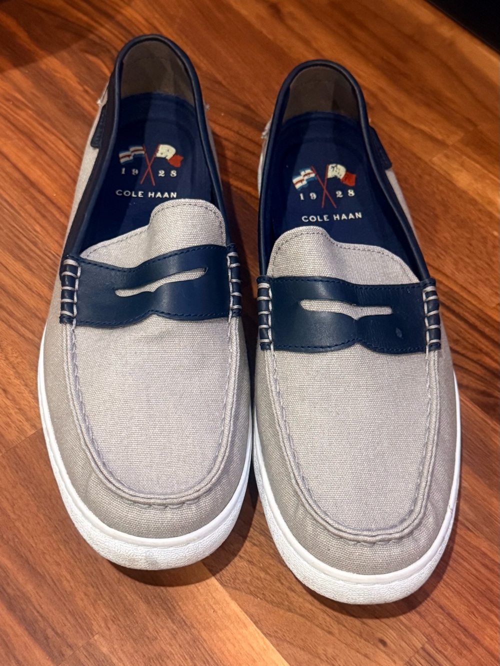 Cole Haan Nantucket Loafer II in Gray and Blue  10.5